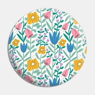 Gentle abstract pastel floral garden Pin