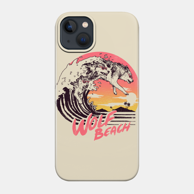 Wolf Beach - Aesthetic - Phone Case