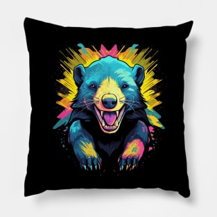 Honey Badger Smiling Pillow