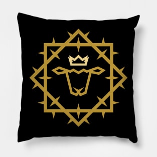 Lamb of God in a crown and framed with a crown of thorns Pillow