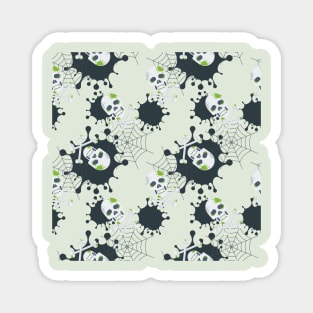 Skulls and cobwebs, cobwebs and skulls. Magnet