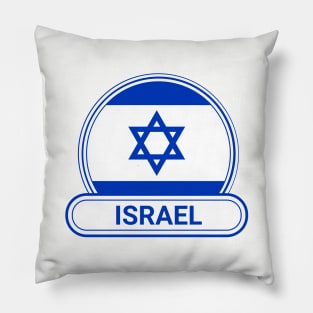 Israel Country Badge - Israel Flag Pillow