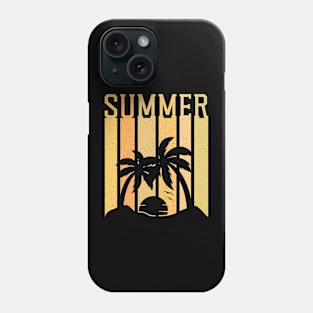 Summer Retro Palm Tree Beach Phone Case