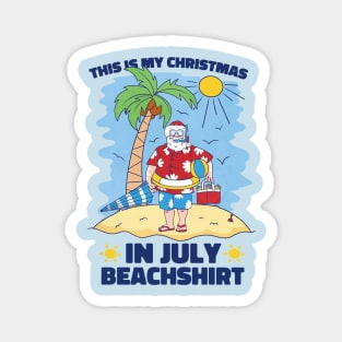 Santa claus in summer Magnet