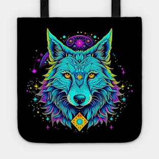 Psychedelic Wolf Tote