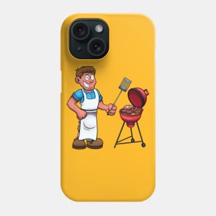 Man Preparing Meat On Barbecue Phone Case