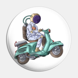 Riding a bike in a space Pin