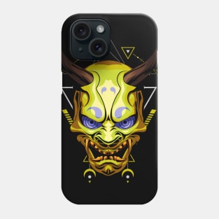 oni mask sacred geometry Phone Case