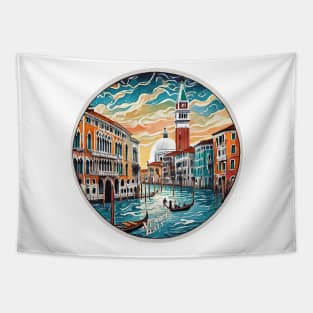 Vintage Retro Sticker - Venice Italy Serenity Tapestry