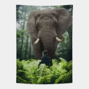 Jungle Elephant Tapestry