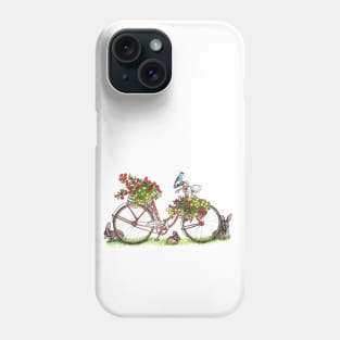 Bikes, Blooms, Bunnies and Birds Phone Case