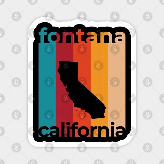 Fontana California Retro Magnet by easytees