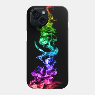 Colorful Abstract Smoke - A Rainbow in the Dark Phone Case