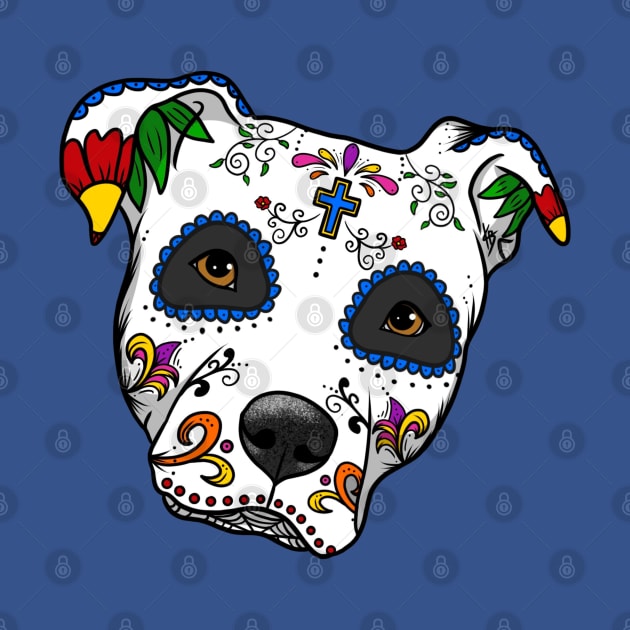 PItbull Sugar skull by KayyArkham