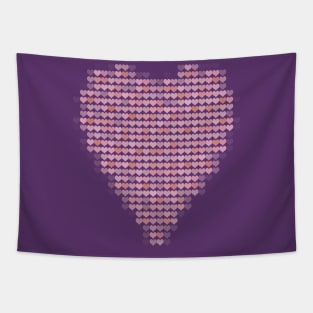 Daisy Pink Heart Filled with Hearts for Valentines Day Tapestry