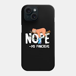 Pancreas Diabetes Awareness Blood Diabetic Sloth T1D Phone Case