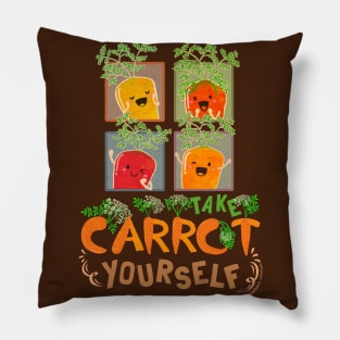 Take Carrot Yourself - Punny Garden Pillow