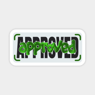 approved 3d green word lettering art Magnet