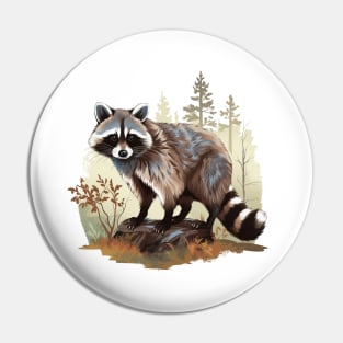 Cute Raccoon Lovers Pin