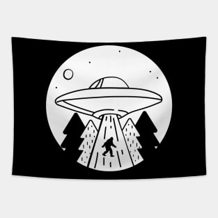 UFO Alien Bigfoot Abduction Conspiracy Theory Tapestry