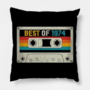 Best Of 1974 50th Birthday Gifts Cassette Tape Pillow