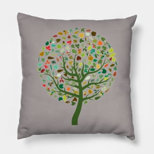 Colorful tree Pillow