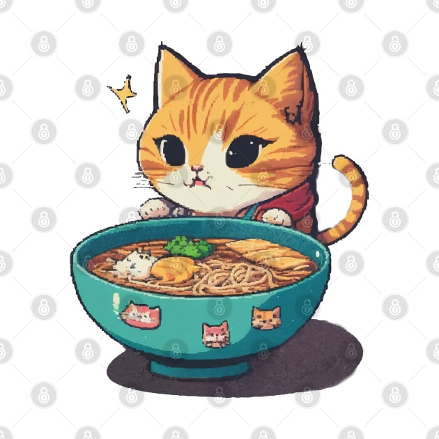 Ramen cat by Moulezitouna