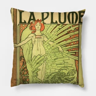 Alphonse Mucha Art Nouveau Design #1 Pillow