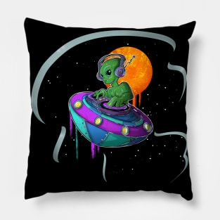 Alien Ufo in Space Dj Pillow