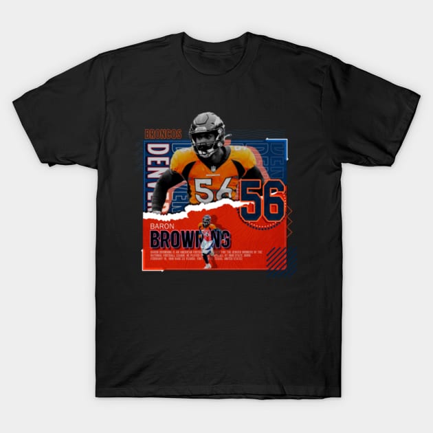 Rinkha Baron Browning Football Paper Poster Broncos T-Shirt