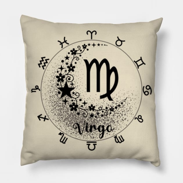 esoteric zodiac signs Pillow by Night Fairy