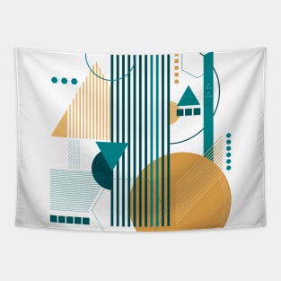 Abstract pattern modern geometric Earth Tapestry