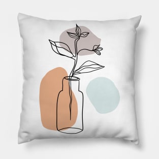 Abstract flower vase Pillow