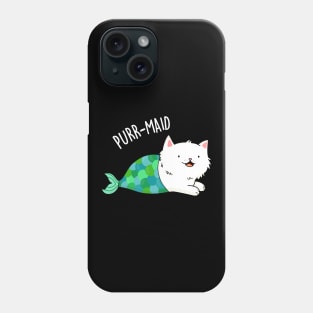 Purrmaid Cute Cat Mermaid Pun Phone Case