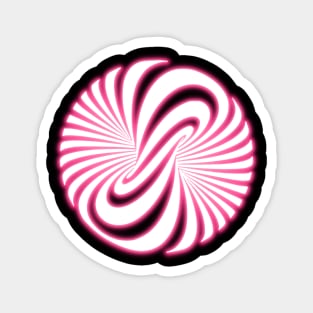 Glow Pink Neon Twisted Zebra Optical Illusion Hyper Loop Magnet
