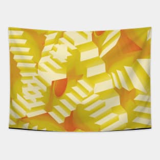 Liminal Stairs Butter Yellow Tapestry