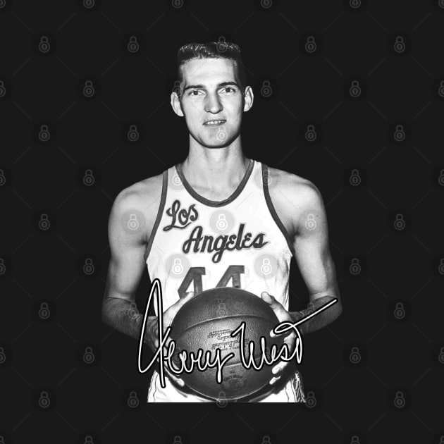 Jerry West Mr Clutch Basketball Legend Signature Vintage Retro 80s 90s Bootleg Rap Style by CarDE