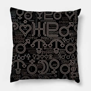 Astrology Symbols Word Cloud (1) Pillow