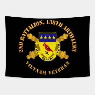 2nd Bn 138th Artillery - Vietnam Vet w DUI w Branch Tapestry