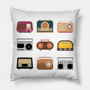 Vintage Radio Collection Pillow