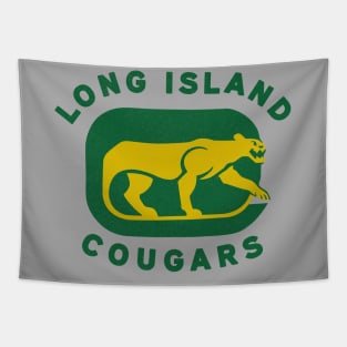 Vintage Long Island  Cougars Hockey Tapestry