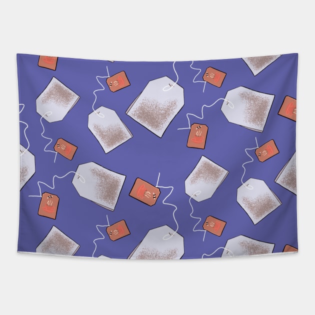 Tea Time - Tea Bags Tapestry by Quick Brown Fox Canada 