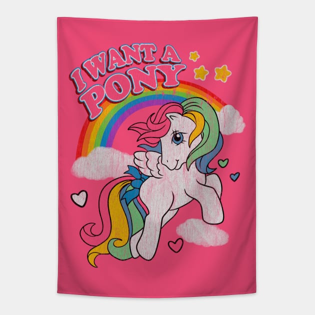 Vintage Little Pony Tapestry by OniSide