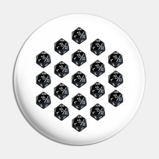 Nerd D20 role game Pin