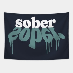 Sober With Paint Drip Tapestry