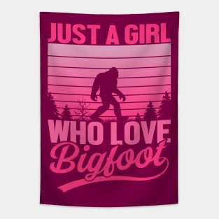 Girl Who Loves Bigfoot Tapestry