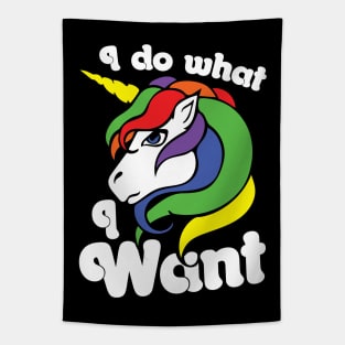 I do what I want unicorn Tapestry