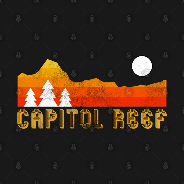 Capitol Reef  national park retro vintage by hardy 