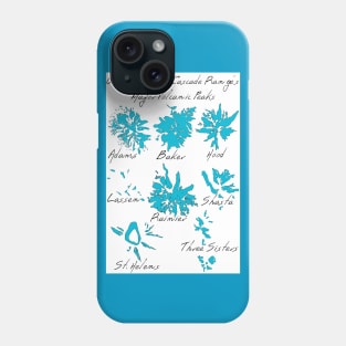 Glaciers of the Cascade Range's Major Volcanic Peaks Phone Case