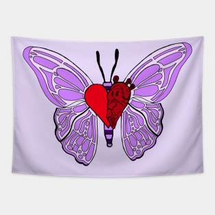 Butterfly light purple Tapestry
